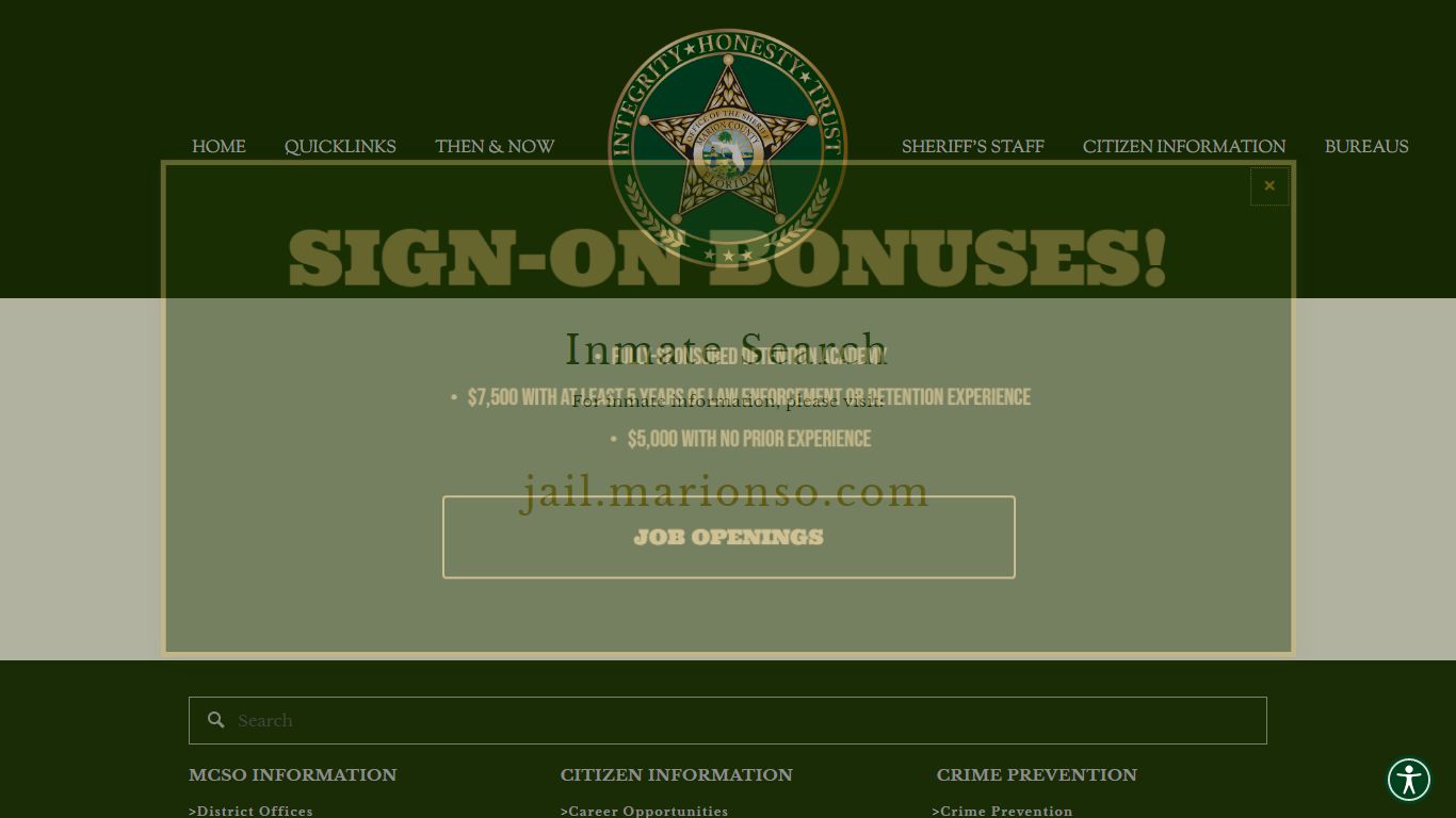 INMATE SEARCH — Marion County Sheriff's Office
